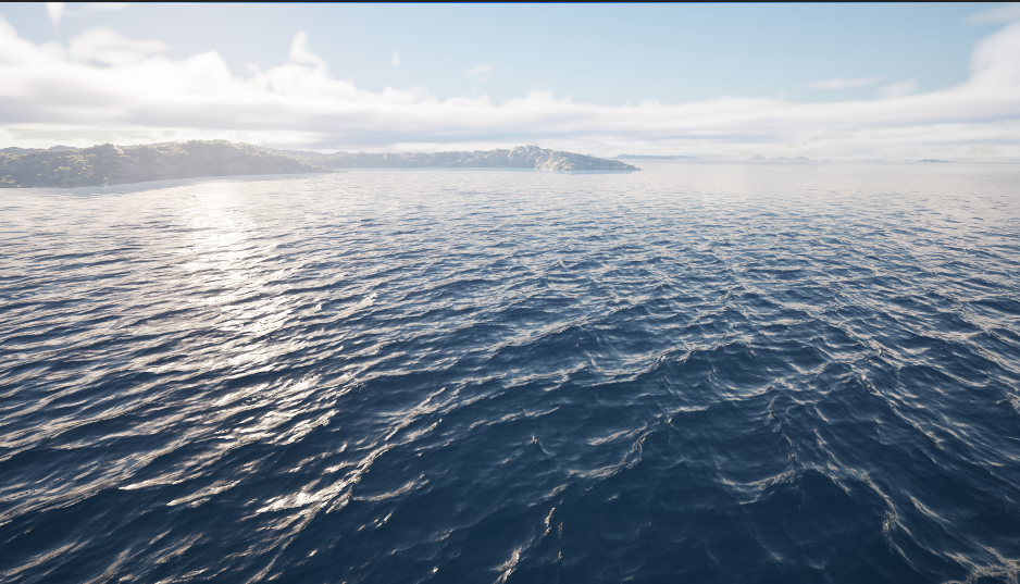 Planetary ocean water surface